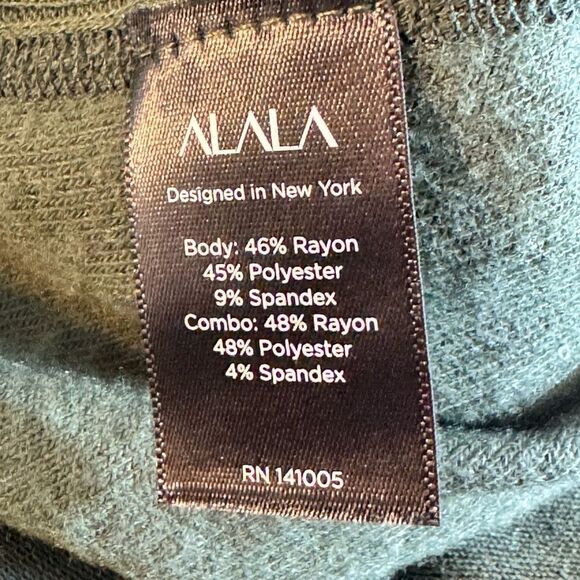 Alala SweatPants Womens Size‎ Medium High Rise Jogger Army Green athleisure knit - Picture 10 of 15